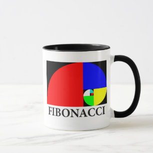 Mug Rapport d'or, spirale de Fibonacci