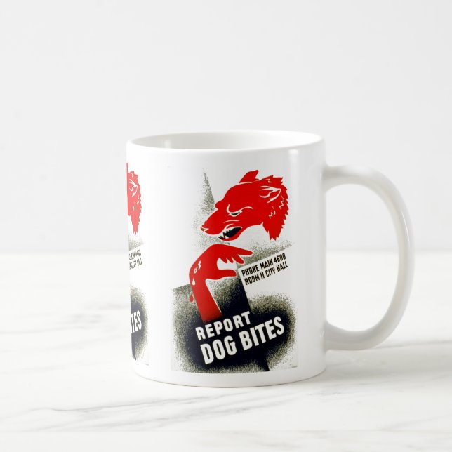 Mug Rapportez les morsures de chien (Droite)