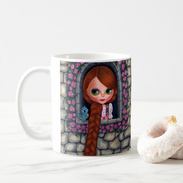 Mug Rapunzel Big Eyes Girl (Avec donut)