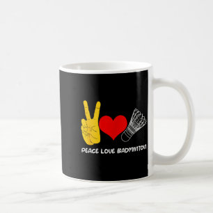 Mug Raquette de badminton Sport Cœur Coups Amour