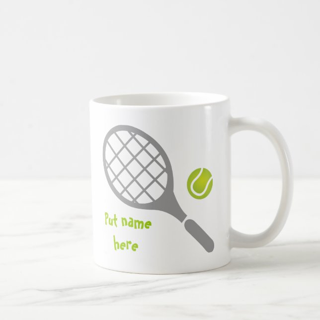 Mug Raquette de tennis et coutume de balle (Droite)