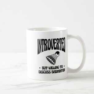 Mug Raquette de Volant de badminton rétro
