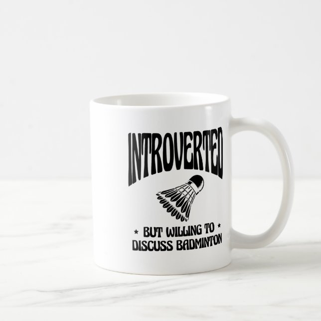 Mug Raquette de Volant de badminton rétro (Droite)