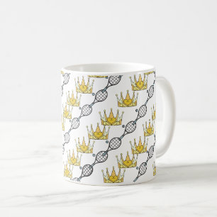 Mug Raquettes de tennis et couronnes Motif royal