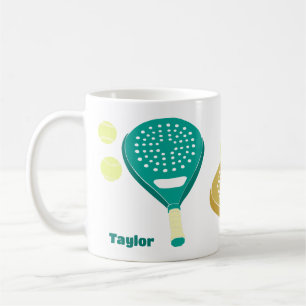 Mug Raquettes et balles de tennis Padel Personnalisées