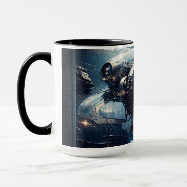 Mug Raspian Dynamorph Drone AI Art par Xzendor7 (Gauche)