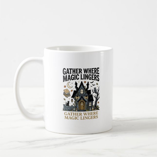 Mug Rassemblement de la maison hantée d'Halloween (Gauche)
