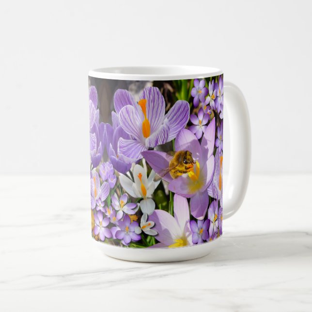 Mug Rassembler le nectar des abeilles des fleurs de Cr (Devant droit)
