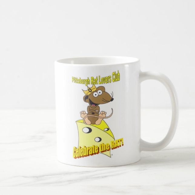 Mug Rat Brown foncé de logo de Club© d'amants de rat (Droite)