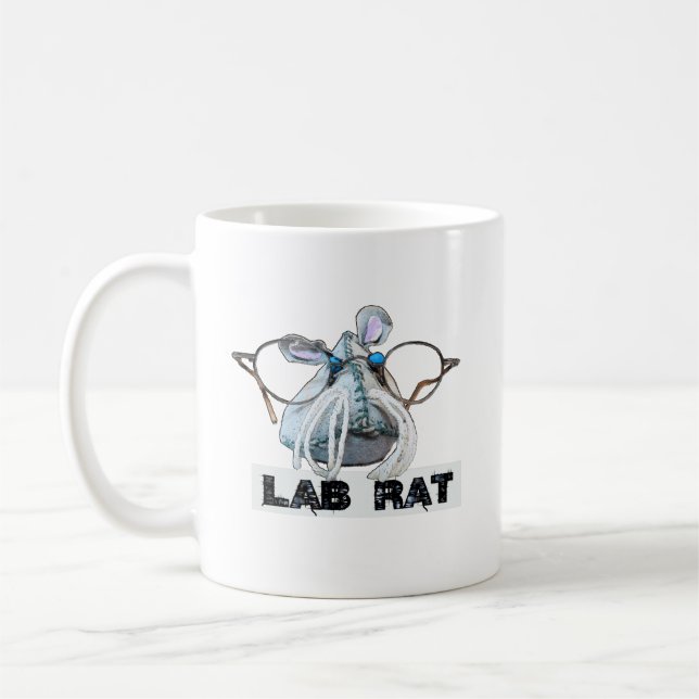 Mug Rat de laboratoire Lab Rat avec de grandes lunette (Gauche)