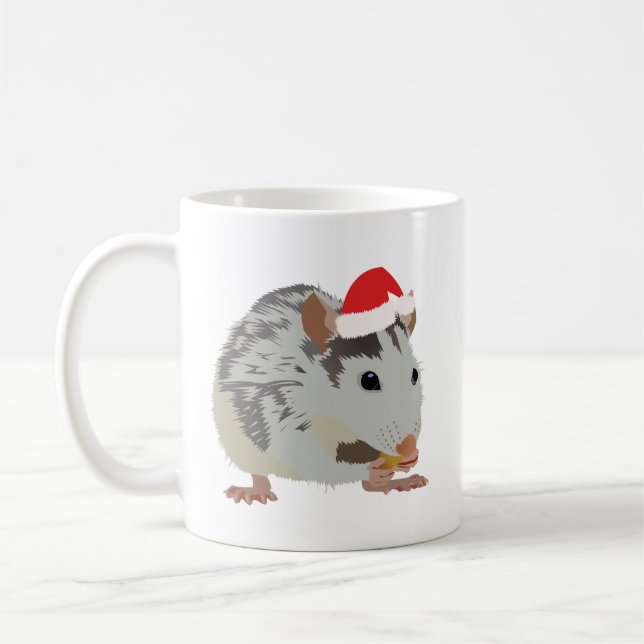 Mug Rat de Noël affamé (Gauche)