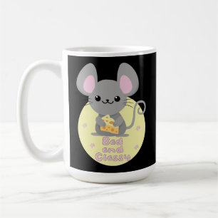 Mug Rat Kawaii mauvais et classe mangeant du fromage j