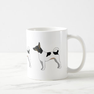 Mug Rat Terrier Conception de la silhouette de base de