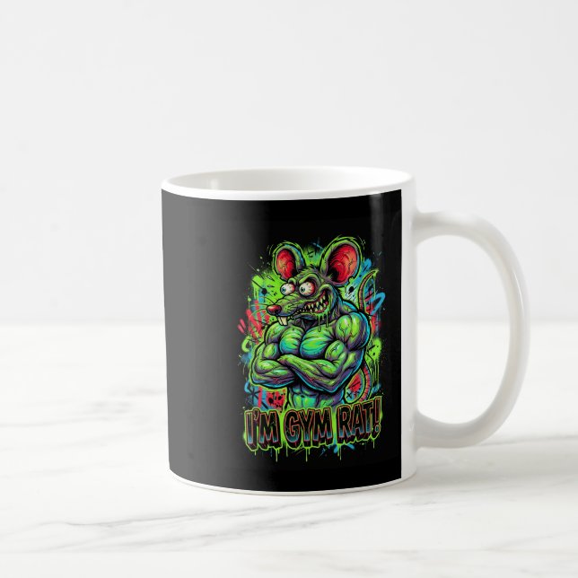 Mug Raticelle de gym musclée Bodybuilder Graffiti Work (Droite)