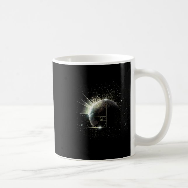 Mug Ratio d'Or Fibonacci Prof de Maths Spirale Espace  (Droite)