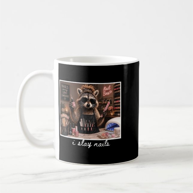 Mug Raton de tech de l'ongle mème d'animal drôle manuc (Gauche)