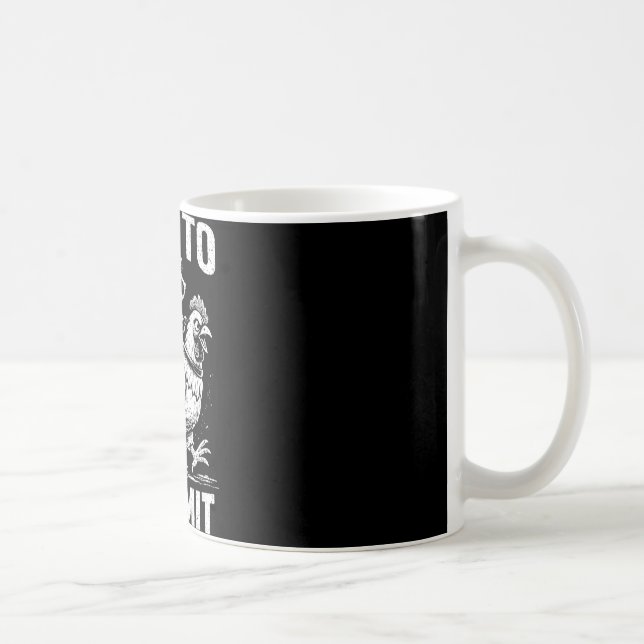 Mug Raton laveur à cheval sur un poulet pour commettre (Droite)