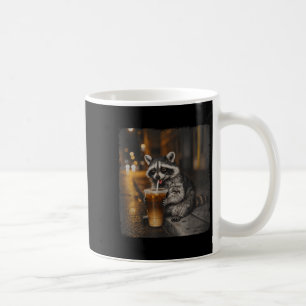 Mug Raton laveur buvant un café glacé mème animal drôl