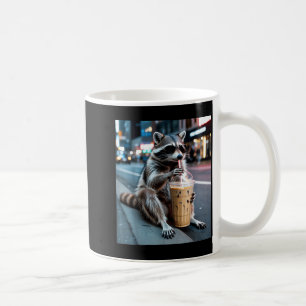 Mug Raton laveur buvant un café glacé mème animal drôl