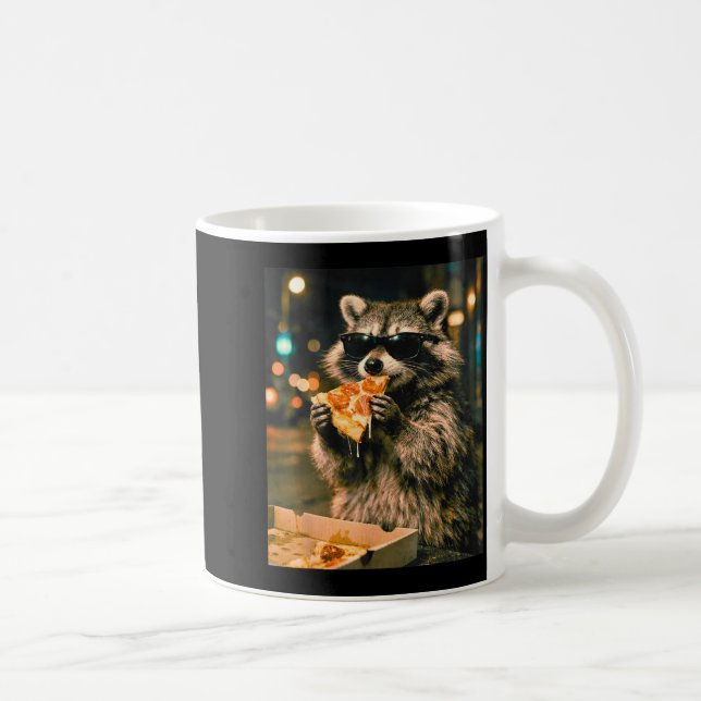 Mug Raton laveur cool et drôle avec des lunettes de so (Droite)