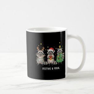 Mug Raton laveur de Noël drôle - Sauvage mais festif