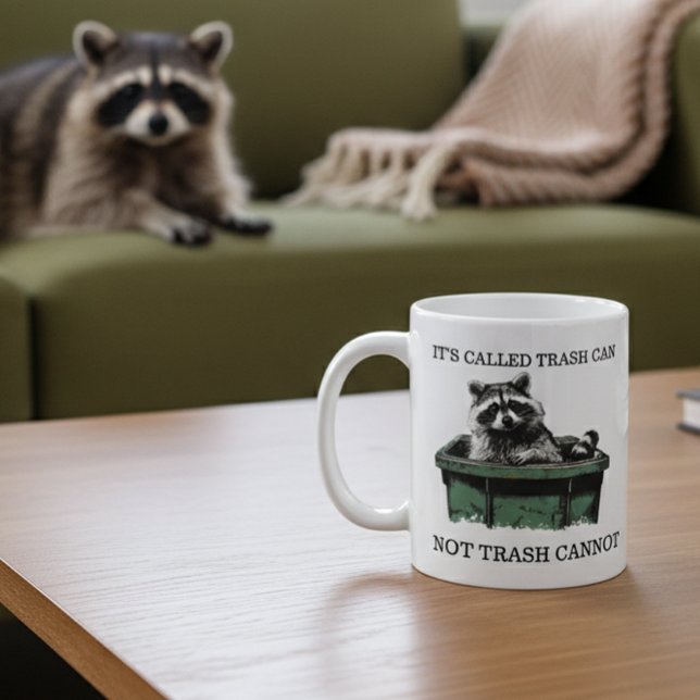Mug Raton laveur drôle appelé Poubelle (Créateur téléchargé)