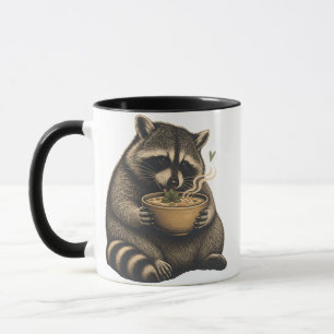 Mug Raton laveur drôle buvant de la soupe chaude