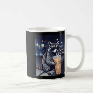 Mug Raton laveur drôle buvant du café glacé animal mig