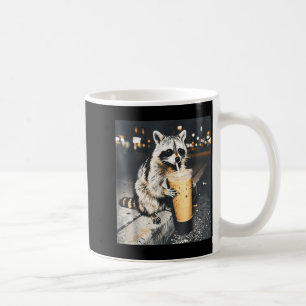 Mug Raton laveur drôle buvant un café glacé Mème d'ani