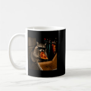 Mug Raton laveur drôle mangeant de la pizza nourriture