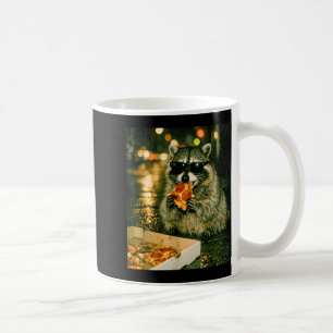 Mug Raton laveur drôle mangeant une pizza animal meme