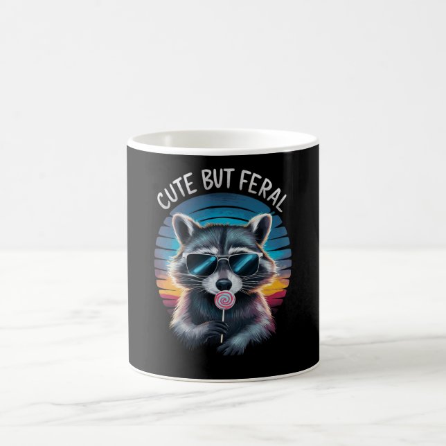Mug Raton laveur drôle mignon mais sauvage (Centre)