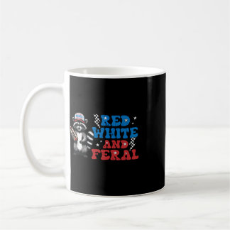 Mug Raton laveur du 4 juillet blanc rouge sauvage patr
