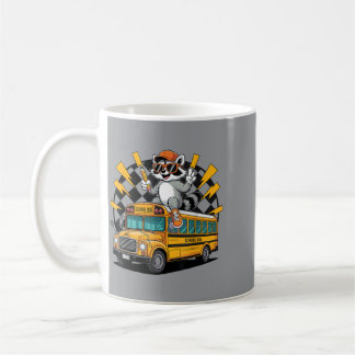 Mug Raton laveur enseignant drôle retour à l'école bus