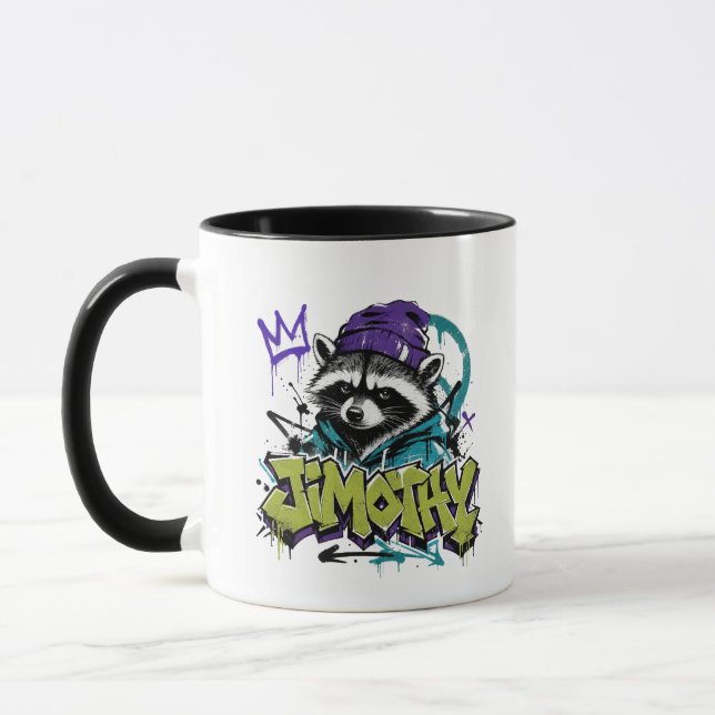Mug Raton laveur graffiti art urbain style punk (Gauche)
