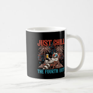 Mug Raton laveur mignon 4 juillet patriotique juste se
