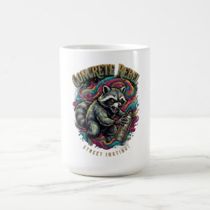Mug Raton laveur rebelle en béton à manches longues