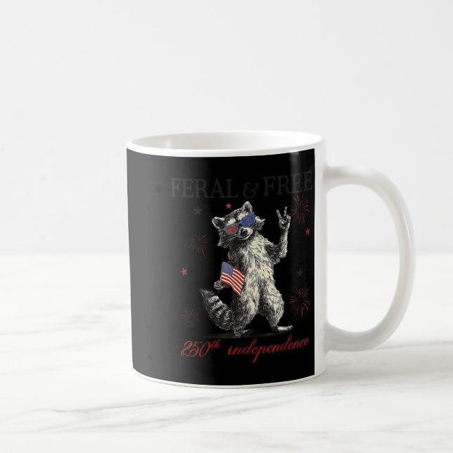 Mug Raton laveur sauvage mais drapeau anniversaire 250 (Droite)