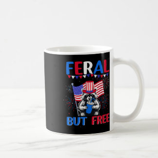 Mug Raton laveur sauvage mais libre 4 juillet drapeau 