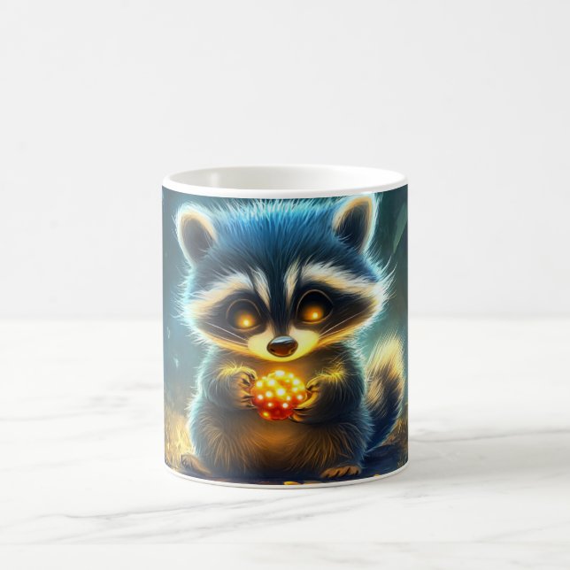 Mug raton laveur stylisé et mignon (Centre)