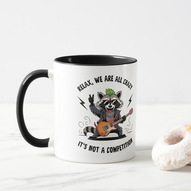 Mug Raton racoon drôle (Avec donut)