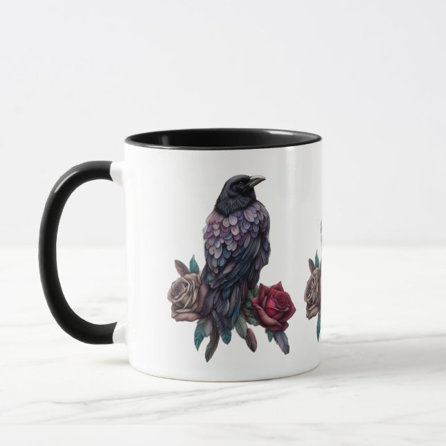 Mug Raven and Roses Coffee (Gauche)