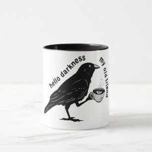 Mug Raven Crow Coffee automne Nevermore Poe Gothique
