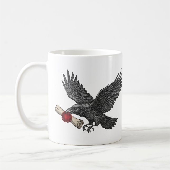 Mug Raven messenger Dark Macabre Art Gothic Love (Gauche)