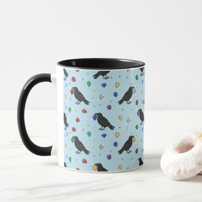 Mug Ravens with Jewels  (Avec donut)