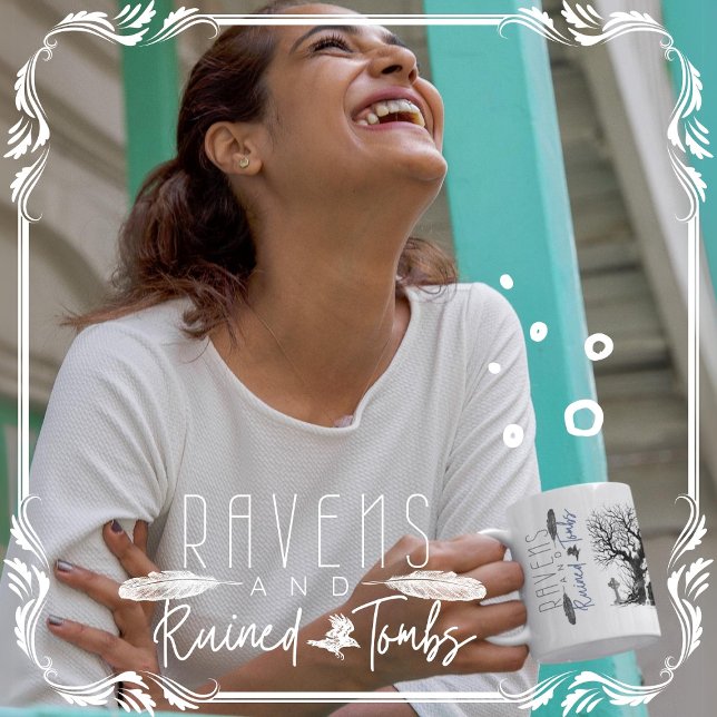 Mug Ravins et tombes en ruine (Ravens and Ruined Tombs cover from The Beekeeper Store)