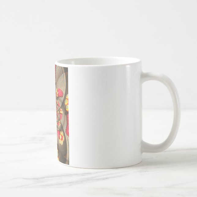 Mug Ravissement rouge coloré : Caléidoscope de fraises (Droite)