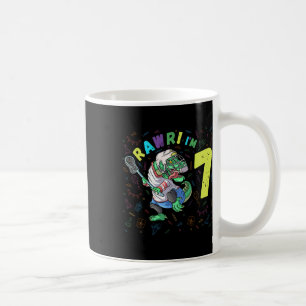 Mug Rawr I'm 7 Dinosaur T-rex 7 Year Old Boy Birthday