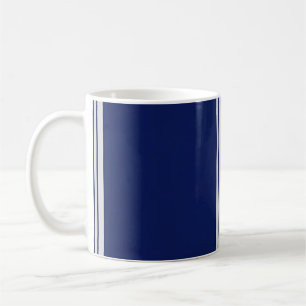 Mug Rayé bleu et blanc avec des accents noirs