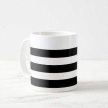 Mug rayé noir et blanc